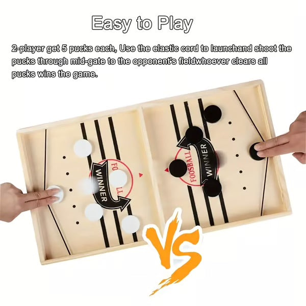 Bravie Minimalist Wooden Bounce Chess – Fast Sling Puck Tabletop Board Game
