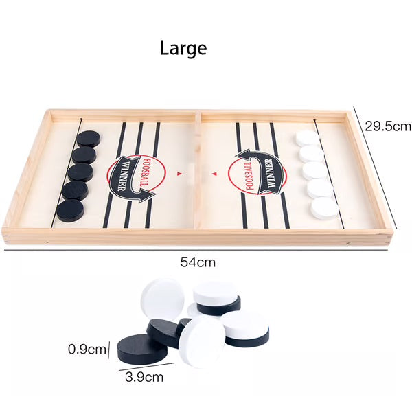Bravie Minimalist Wooden Bounce Chess – Fast Sling Puck Tabletop Board Game