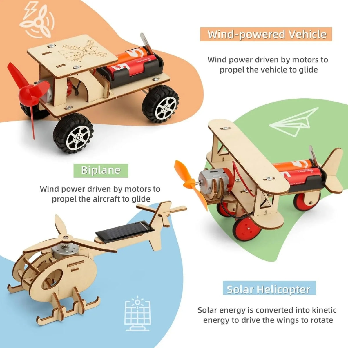 Bravie Minimalist Wooden 3D Vehicle Mechanical Building Kit for Teens and Adults
