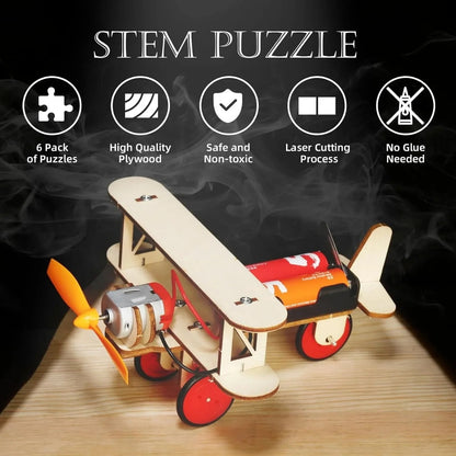 Bravie Minimalist Wooden 3D Vehicle Mechanical Building Kit for Teens and Adults